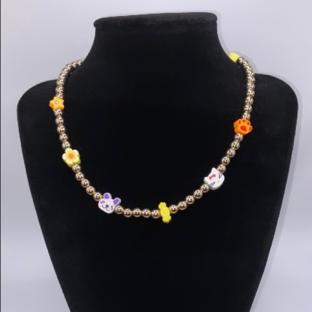 Trendy Y2K Inspired Children’s Necklace & Ring Set